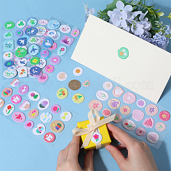 6 Sheets 6 Styles PVC Adhesive Wax Seal Stickers Set&nbsp;STIC-CP0001-15