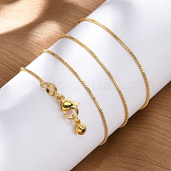 Adjustable Electroplate Brass Venetian Chain Necklaces&nbsp;MAK-L028-02G