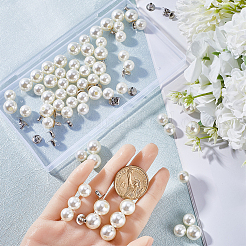 100 Sets 2 Style ABS Imitation Pearl Garment Rivets&nbsp;FIND-GF0005-20