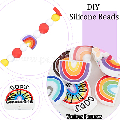 24Pcs 8 Style Silicone Focal Beads&nbsp;SIL-GO0001-30