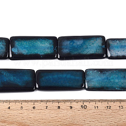 Dyed & Heated Natural Crackle Agate Beads Strands&nbsp;G-N359-11A-01