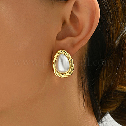 Fashionable French Style 201 Stainless Steel Stud Earrings&nbsp;YF2123-2