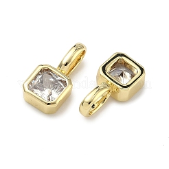 Brass Micro Pave Cubic Zirconia Charms&nbsp;KK-G555-21G-A