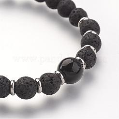 Natural Gemstone Beads Stretch Bracelets&nbsp;BJEW-JB02711-02