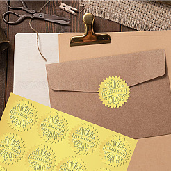 12 Sheets Self Adhesive Gold Foil Embossed Stickers&nbsp;DIY-WH0451-014