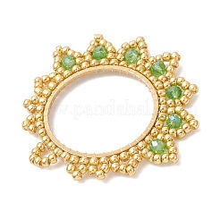 Glass Seed Beaded Flower Pendants&nbsp;PALLOY-MZ01237-02