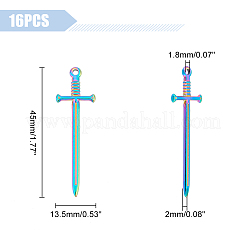 16Pcs 304 Stainless Steel Pendants&nbsp;STAS-UN0042-58