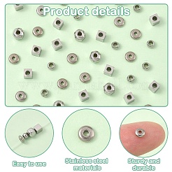 100Pcs 4 Style 304 Stainless Steel Spacer Beads&nbsp;STAS-YW0002-81