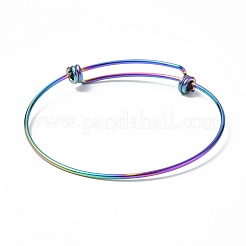 Ion Plating(IP) Adjustable 304 Stainless Steel Bangles Making&nbsp;MAK-F286-01MC