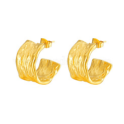 French Retro 304 Stainless Steel C-shaped Stud Earrings&nbsp;LS-VD7473