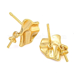 Rack Plating Brass Studs Earrings Finding&nbsp;KK-T072-04G