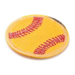 Sports Ball Theme Computerized Towel Fabric Embroidery Iron on Cloth Patches&nbsp;PATC-WH0007-23A