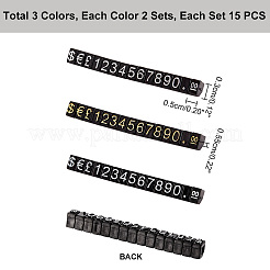 6 Sets 3 Colors Plastic Price Display Cube Adjustable Price Tag&nbsp;ODIS-GA0001-43