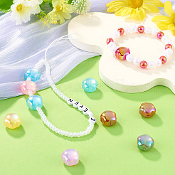 10Pcs Transparent Resin UV Reactive Beads&nbsp;RESI-TADJ0001-12