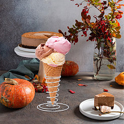 304 Stainless Steel Food Cone Diplay Stand&nbsp;ODIS-WH0058-16
