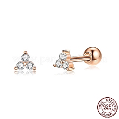 925 Sterling Silver Stud Earring&nbsp;EJEW-BB72109-RG-C3