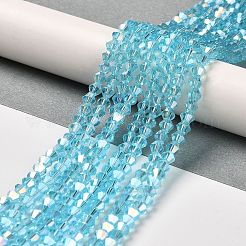 Transparent Electroplate Glass Beads Strands&nbsp;EGLA-A039-T4mm-B20