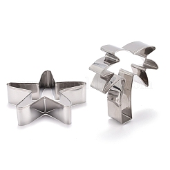 Non-Tarnish Stainless Steel Mixed Beach Series Shaped Cookie Candy Food Cutters Molds&nbsp;DIY-H142-05P