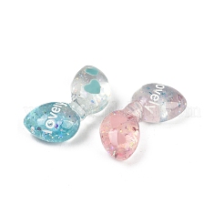 Transparent Resin Enamel Beads&nbsp;RESI-L047-07