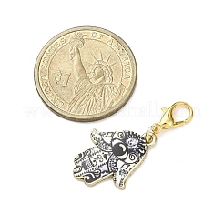 15Pcs Alloy Enamel Hamsa Hand Pendant Decorations&nbsp;HJEW-JM04365
