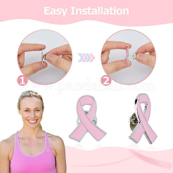 50Pcs 10 Colors Ribbon Enamel Pins&nbsp;JEWB-FH0001-38