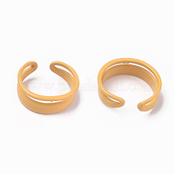 Spray Painted Alloy Cuff Rings&nbsp;RJEW-T011-18-RS