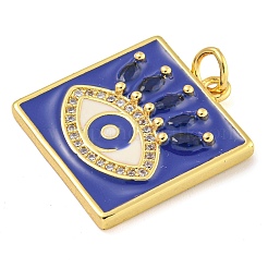 Rack Plating Brass Micro Pave Cubic Zirconia Pendants&nbsp;KK-G513-76A-08G