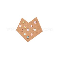 Heart Wall Mounted Brooch Jewelry Display Cork Tray&nbsp;AJEW-WH0433-01E