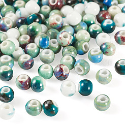 100Pcs 5 Colors Handmade Porcelain Beads&nbsp;PORC-TA0001-52B