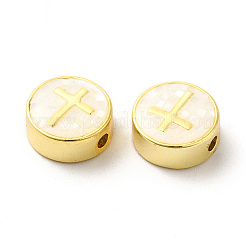 Rack Plating Brass Enamel Beads&nbsp;ENAM-D044-04G-06
