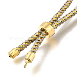 Braided Cotton Cord Slider Bracelet Making&nbsp;MAK-R001-01G-19