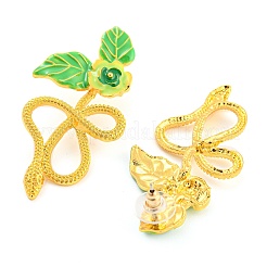 Saint Patrick's Day Theme Zinc Alloy Dangle Stud Earrings&nbsp;EJEW-Z030-02A
