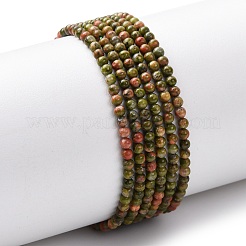 Natural Unakite Beads Strands&nbsp;G-Z116-A01-2mm