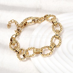 304 Stainless Steel Link Chain Bracelets for Women Men&nbsp;BJEW-L720-02G