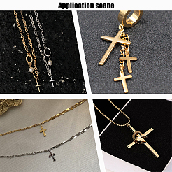 48Pcs 6 Style 304 Stainless Steel Pendants&nbsp;STAS-UN0027-14