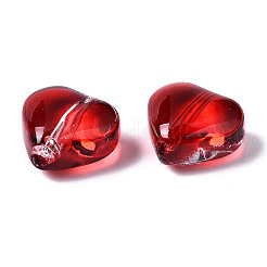 Transparent Spray Painted Glass Beads&nbsp;X-GGLA-S054-012A-02
