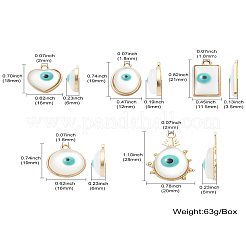 20Pcs 5 Styles Alloy Evil Eye Pendants&nbsp;FIND-CJ0001-47