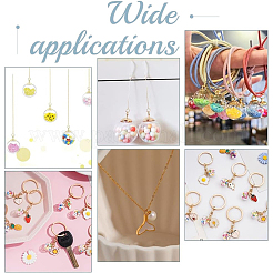 50Pcs Rack Plating Brass Bead Cap Pendant Bails&nbsp;KK-UN0002-91