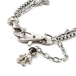 304 Stainless Steel Triple Layer Chains for Jeans Pants&nbsp;AJEW-E049-01P