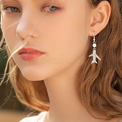 8Pcs Brass Micro Pave Cubic Zirconia Airliner Beads&nbsp;ZIRC-BBC0003-54P