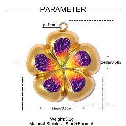 Printed 304 Stainless Steel Pendants&nbsp;STAS-OY014-60G