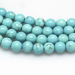 Natural Magnesite Beads Strands&nbsp;TURQ-G103-4mm-01