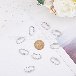 304 Stainless Steel Screw Carabiner Lock Charms&nbsp;STAS-UN0047-24P