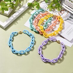 Opaque Acrylic Chain Necklaces&nbsp;NJEW-JN03728