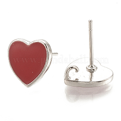 Brass Stud Earring Findings&nbsp;KK-S345-265B