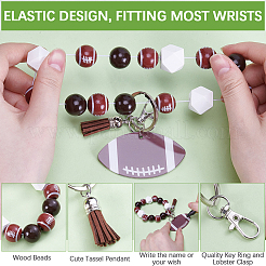 1Pc Wood & Acrylic Keychains&nbsp;HJEW-SP0001-85