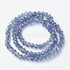 Electroplate Transparent Glass Beads Strands&nbsp;EGLA-A034-T4mm-G06