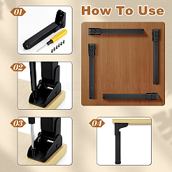 8 Bags 2 Styles Carbon Steel Foldable Table Legs&nbsp;FIND-WA0001-26