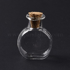 Flat Round Miniature Glass Bottles&nbsp;GLAA-H019-05A