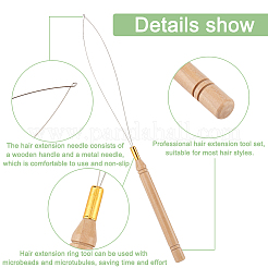 8Pcs Wood Handle Iron Crochet Hook Needles&nbsp;TOOL-FG0001-07